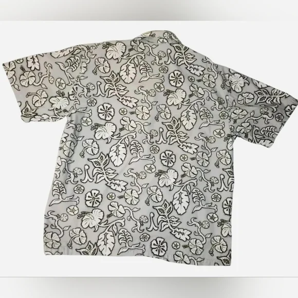 Vintage Button Down Shirt Mens Large White Hawaiian No Fear Made In USA Rare - Picture 7 of 7